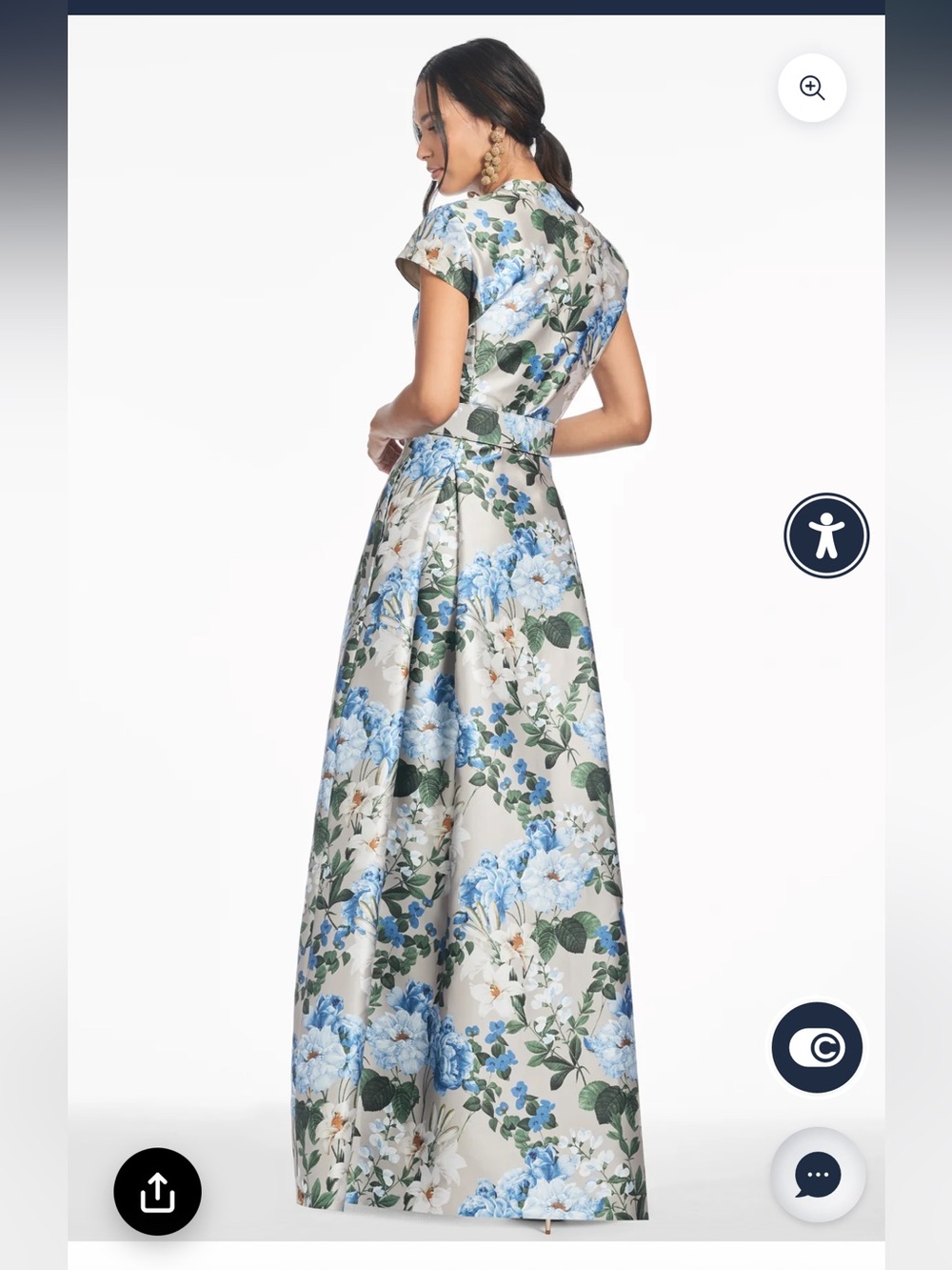 Sachin & Babi Marta Gown Dune & Dusk Floral Size 8- Worn Once, Not altered - Picture 4 of 6